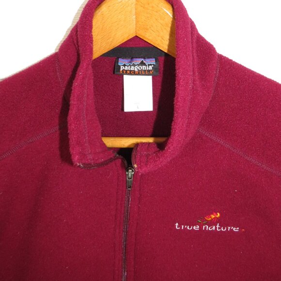 Vintage Men’s Patagonia Synchilla Fleece Full Zip Vest LG True Nature Logo* - Picture 3 of 6